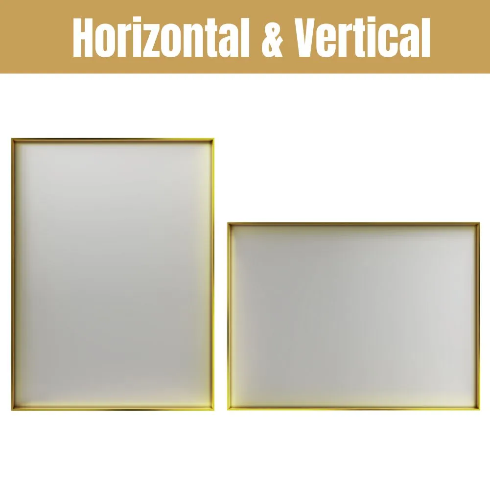 Waterpar® 22 in. W x 30 in. H Rectangular Aluminum Framed Wall Bathroom Vanity Mirror