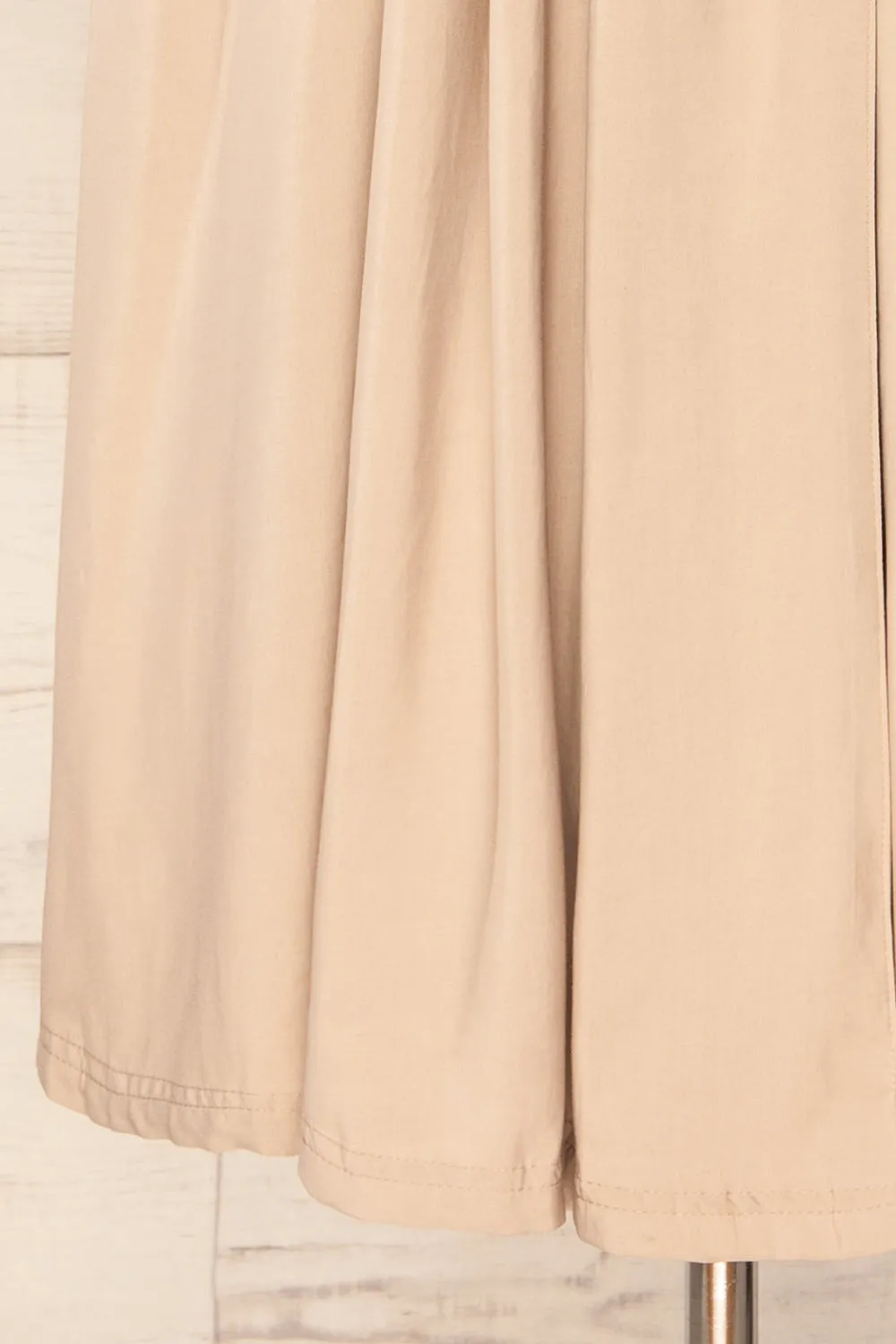 Waverly Beige | Double-Breasted Dress w/ Tie Belt