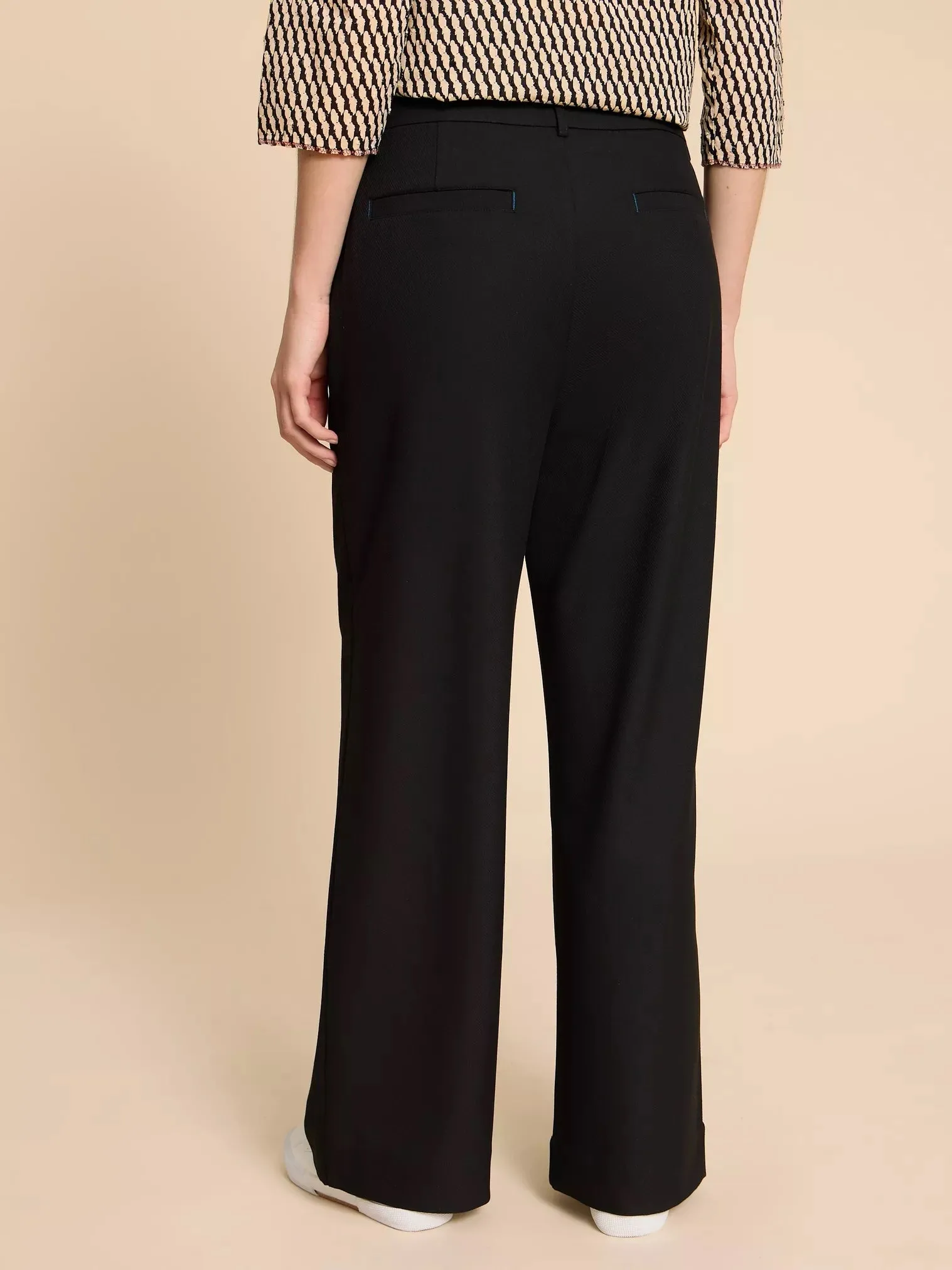 White Stuff Belle Wide Leg Trouser Pure Black