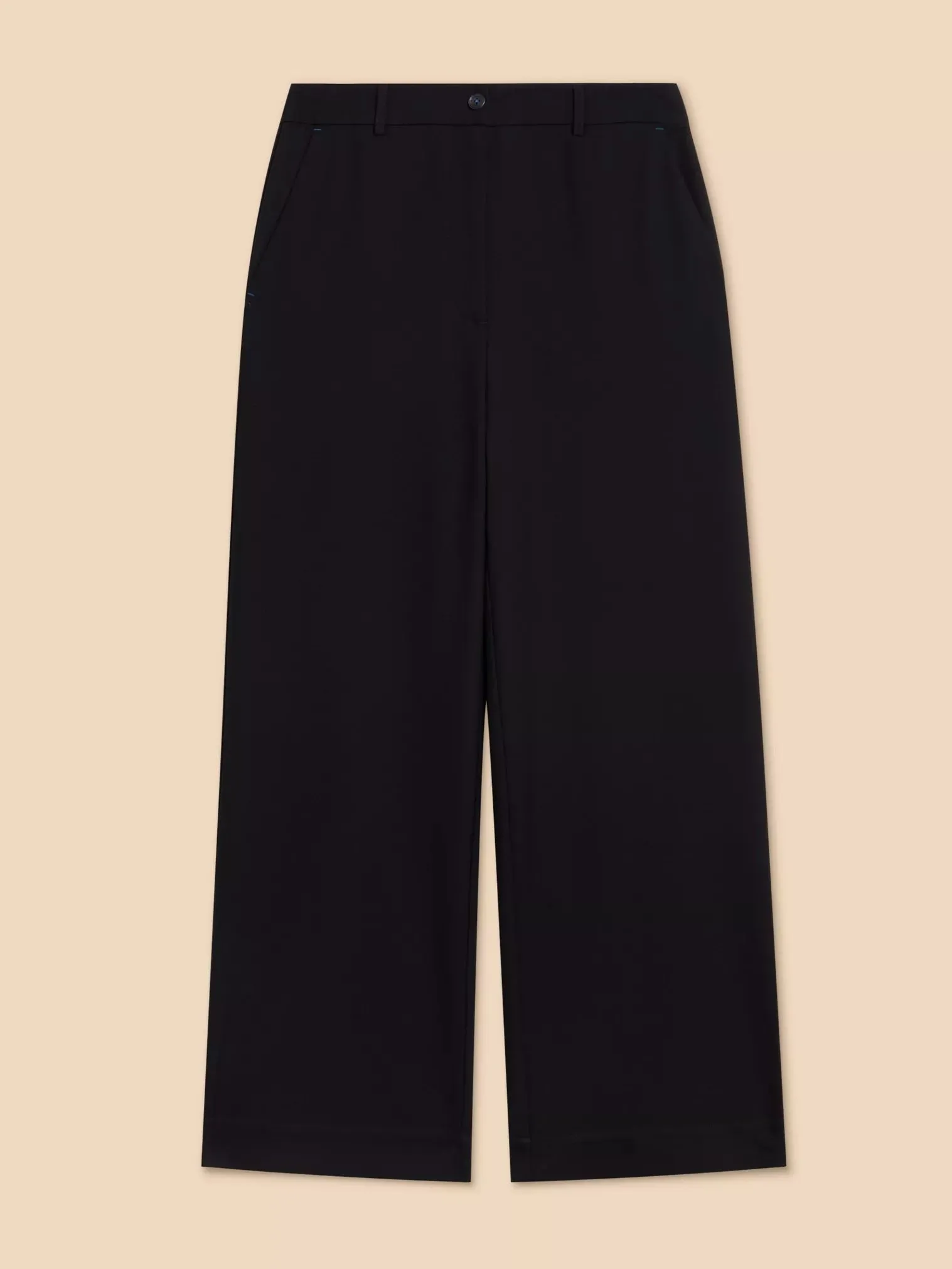 White Stuff Belle Wide Leg Trouser Pure Black