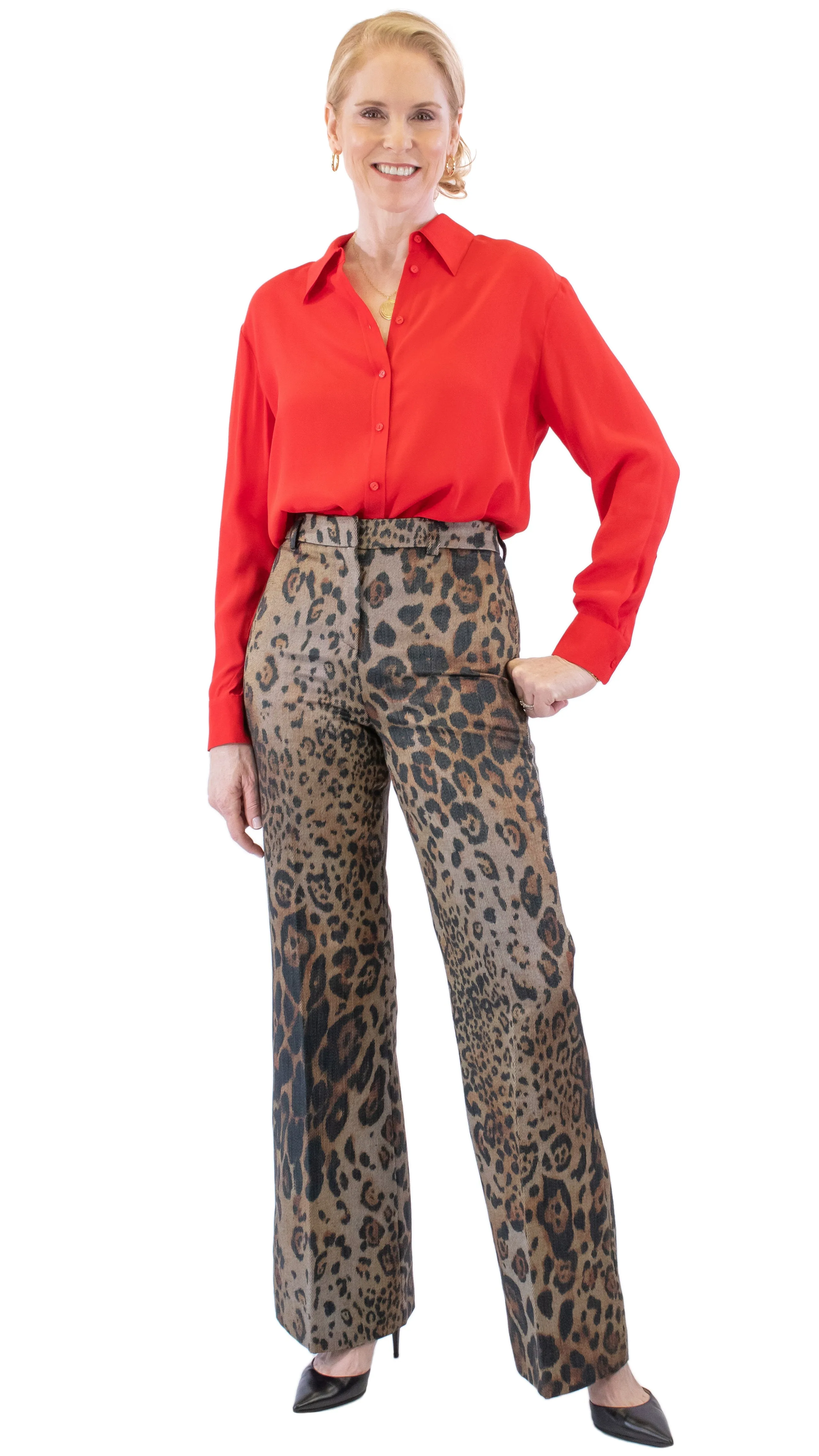 Wide Leg Pant - Cheetah Print