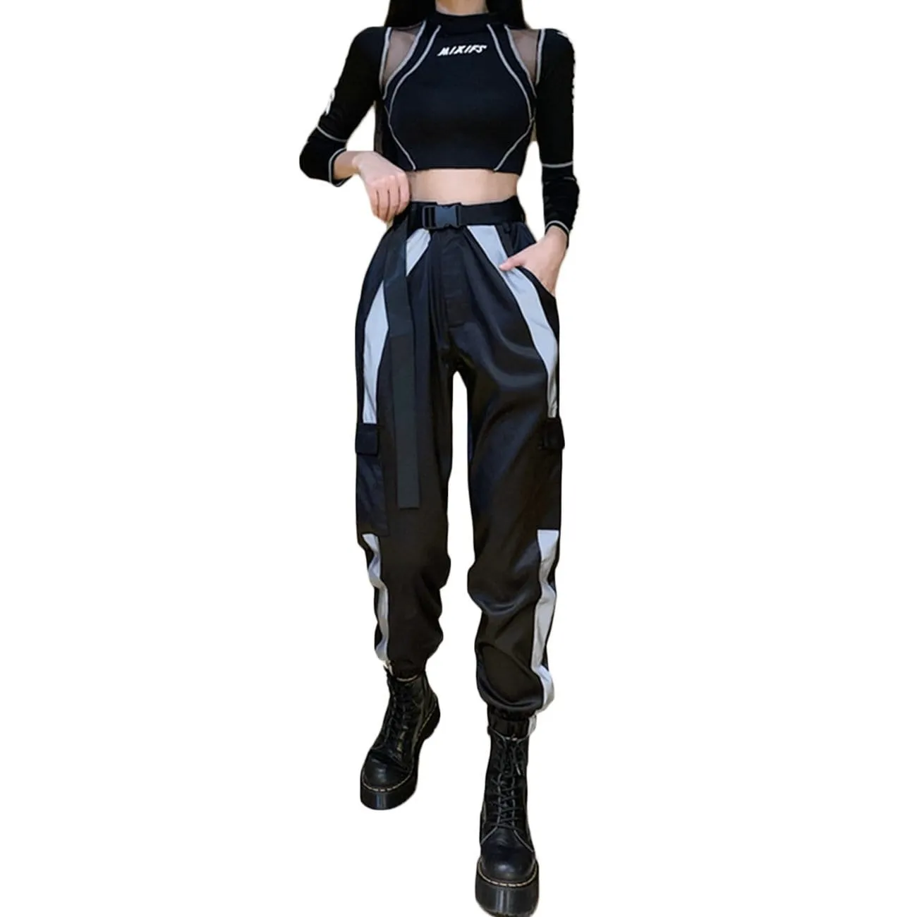 WLS Reflective Strip Cargo Pants