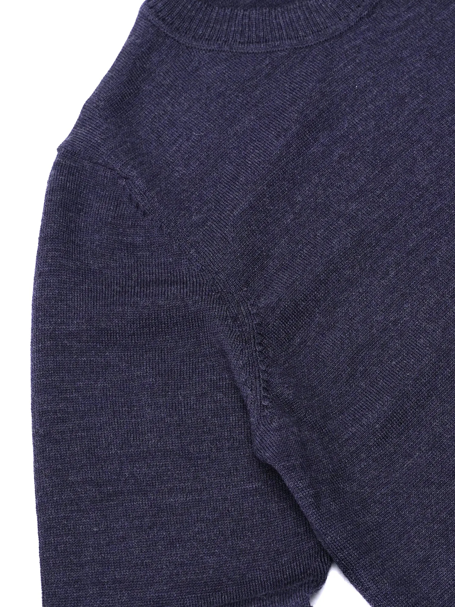 W_MERINOS R-NECK PULLOVER FOX HEAD PATCH_INDIGO