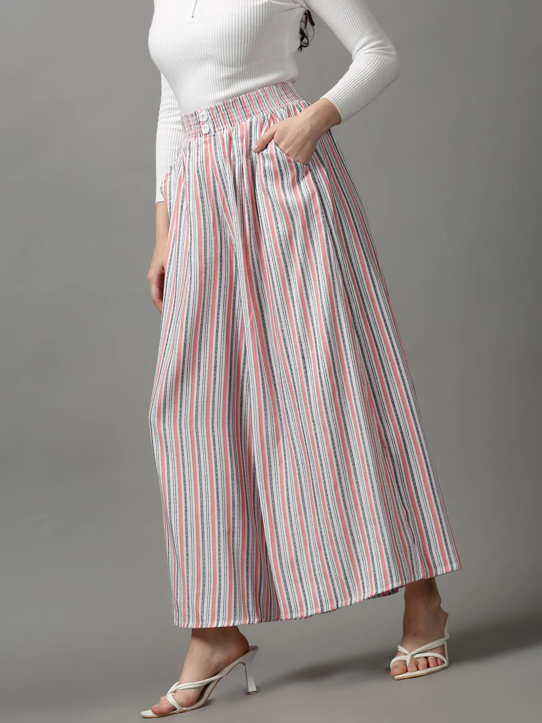 Women's Multi Striped Culotte