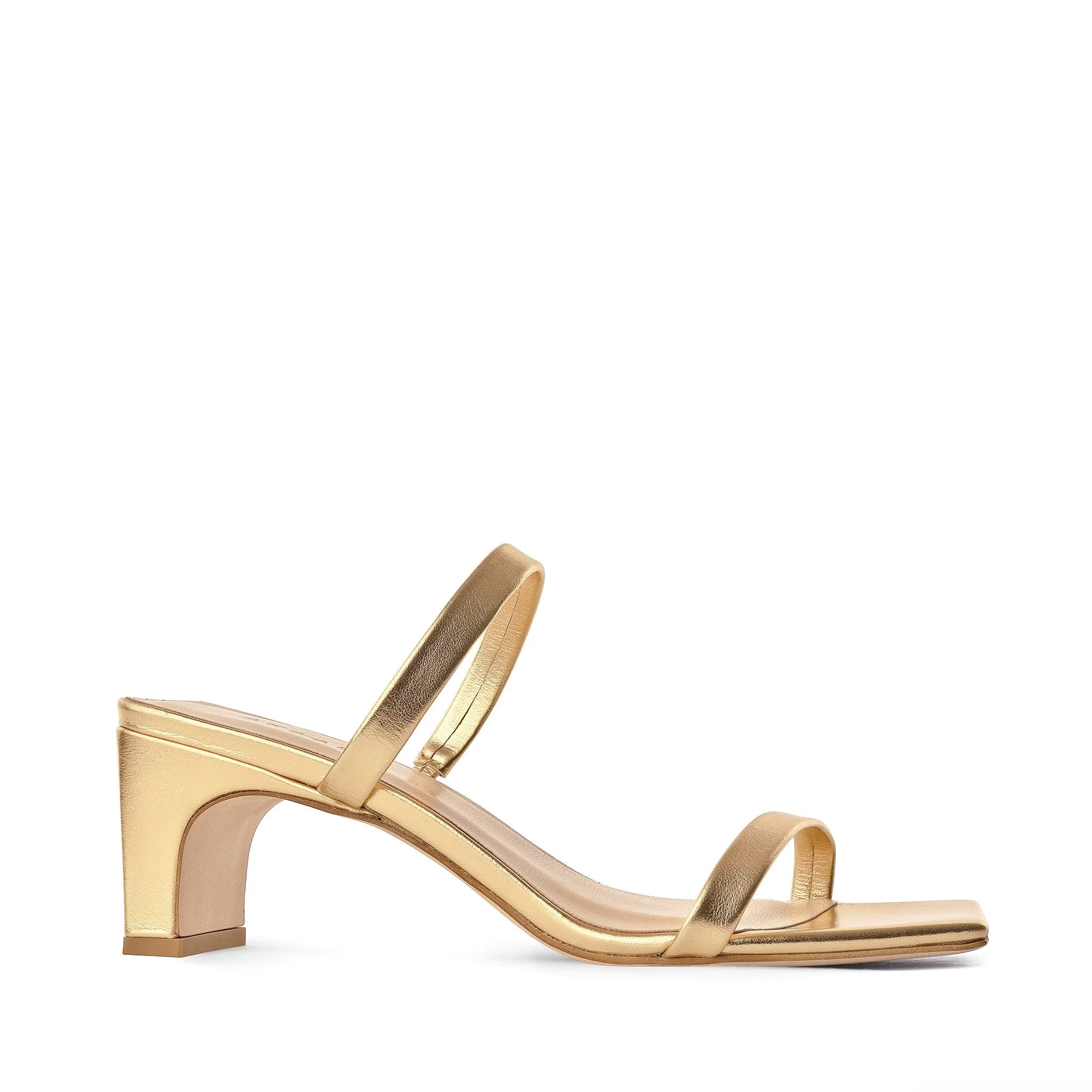 Yuki Gold Metallic Leather Sandals